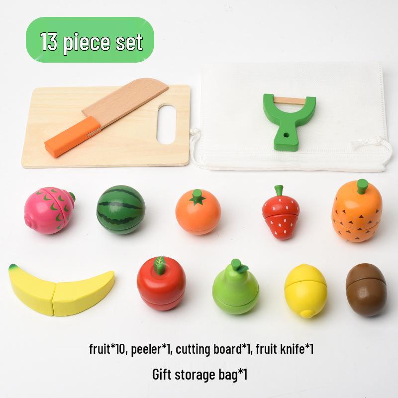 

Магнитный деревянный набор фруктов и овощей для игры: Кухня для раннего обучения, ролевые блоки