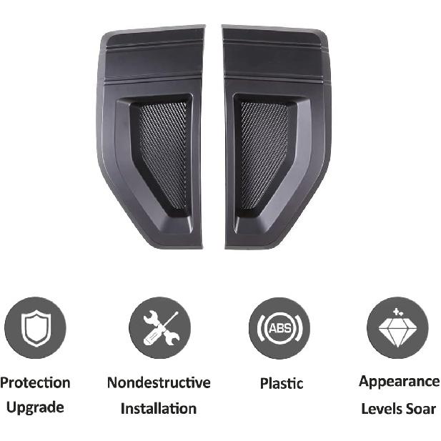 ABS Chrome Side Fender Air Vent Outlet Cover Trim For Ford Maverick 2022 2023 Car Fender Aero Fin Trim Stickers Decorative Air Flow Intake Hole