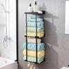 NODIBRO 3-Tier Wall-Mounted Towel Rack, with Hole-Type Installation, High Load Capacity, Space-Saving Design, Suitable for Bathrooms, Dressing Rooms,