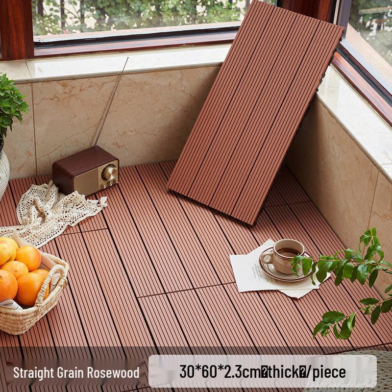 Wasserdichte, wartungsfreie WPC-Terrassendielen für Terrassen, Gärten und Balkone - Selbstverlegend und korrosionsbeständig