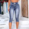 Damen Gerade Hosen Jeans Mit Taschen Lässige Denim Hosen