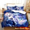 Game Genshin Impact Sangonomiya Kokomi Bedding Set Single Twin Full Queen King Size Bed Set Adult Kid Bedroom Duvetcover Sets