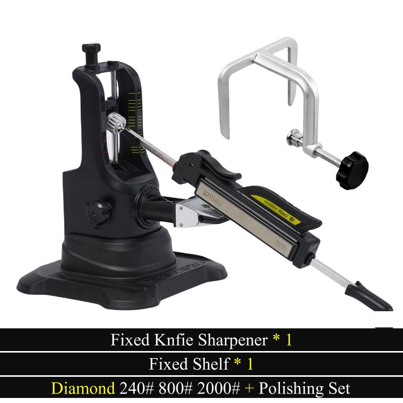 Kitchen Fixed Knife Sharpener Professional Sharpener for Knives Diamond Stone Polishing Precision Adjusted from 15-30 degrees