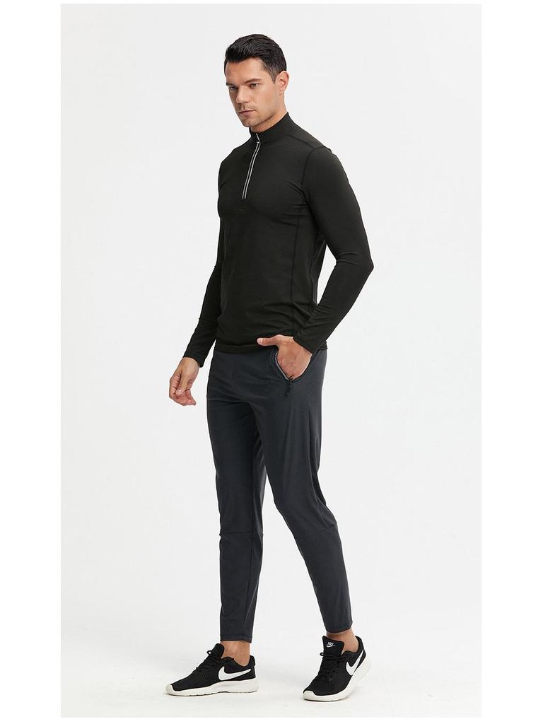 Men's Quick-Dry Long-Sleeve Fitness Basketball Training Shirt