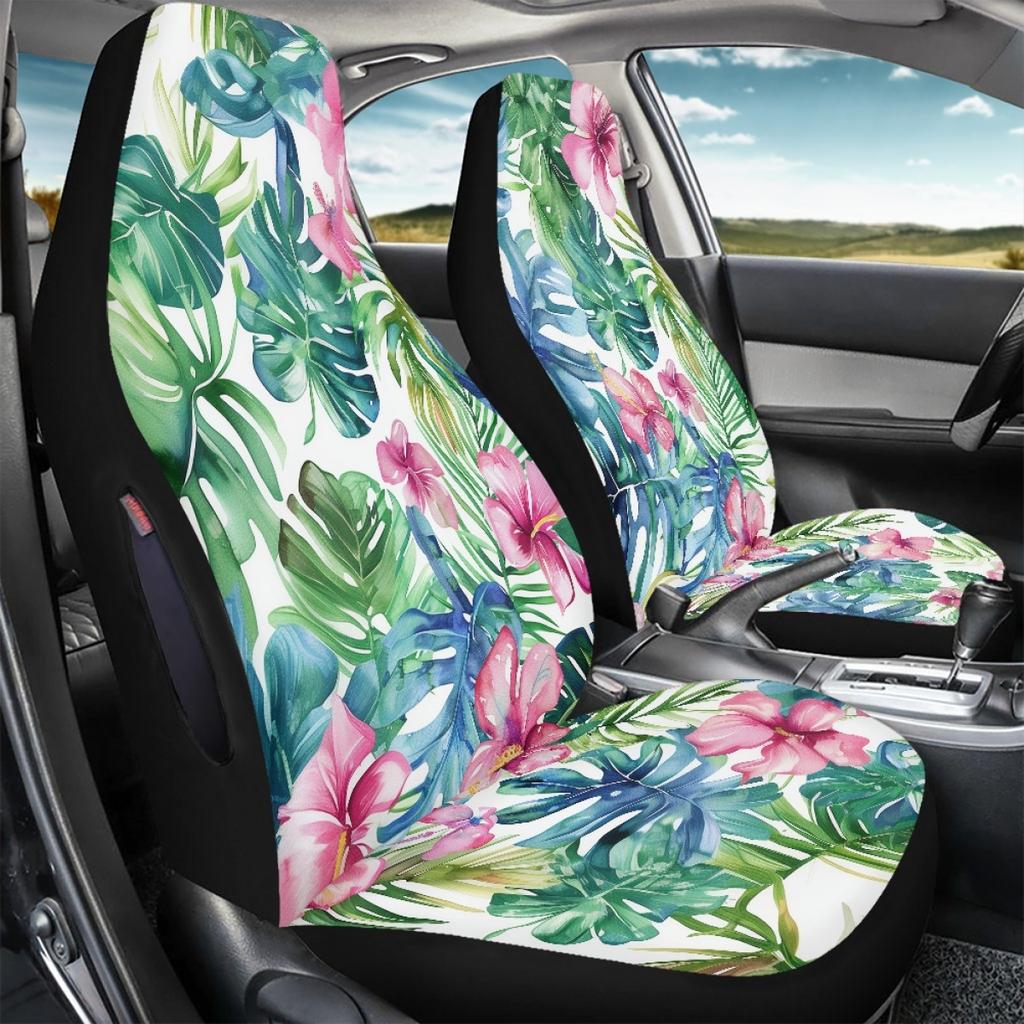 Waterproof Car Seat Covers with Abstract Digital Prints Airbag Compatible Front and Rear Seat Cushions Non-Slip Auto Seat Protectors Full Set