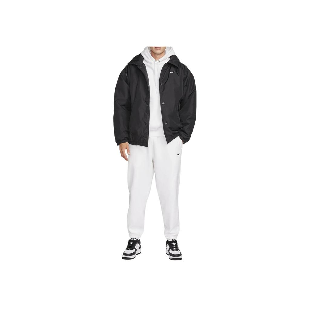 Nike Sportswear Solo Swoosh Plain Polo Casual Jacket Men Outerwear Black FB7852-010