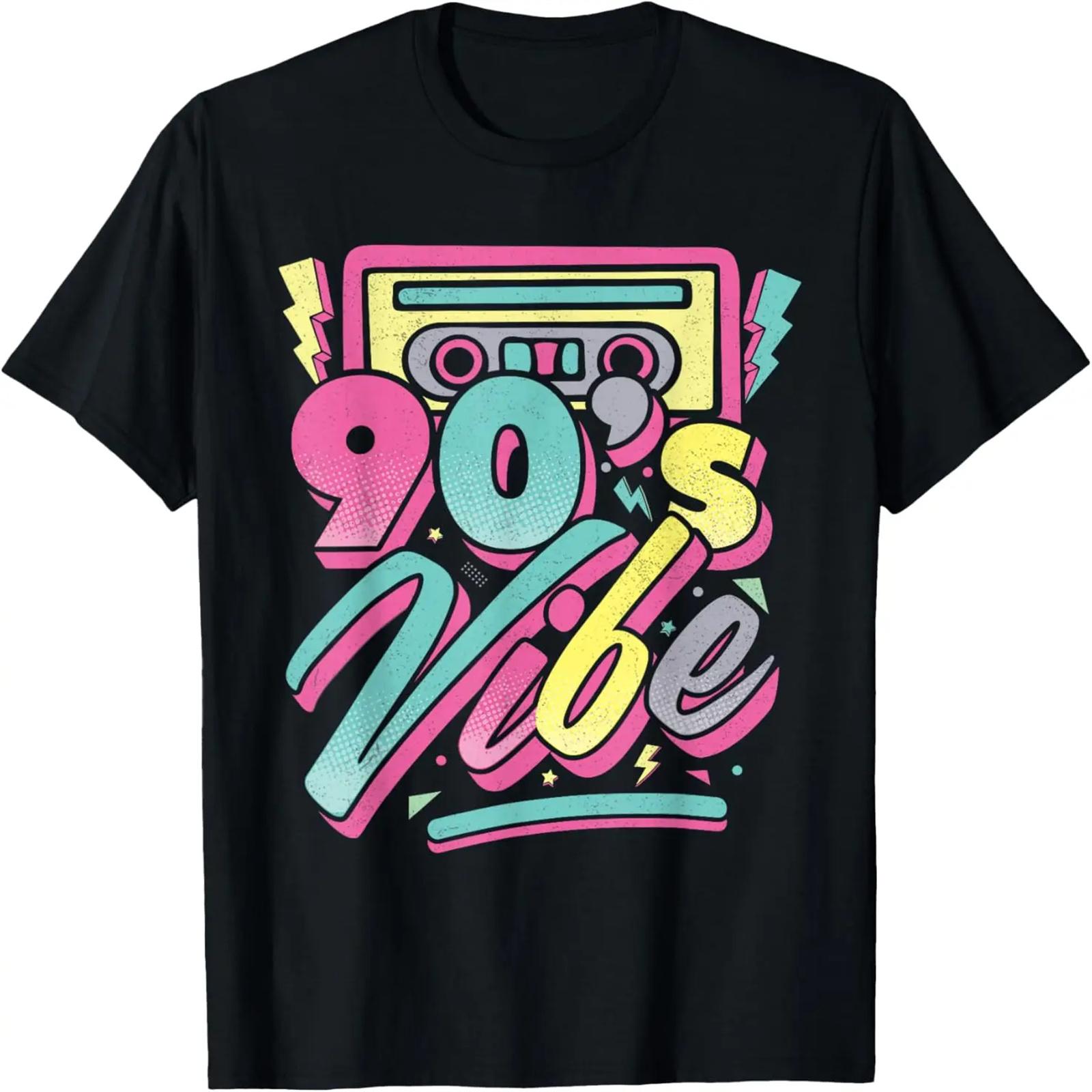 Вайб 90-х Винтаж Ретро Костюм Вечеринка Девяностые Мужская Женская Футболка S