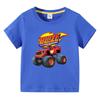 2023 Kids' Cross-border Summer Short-Sleeve Cartoon Car T-shirt