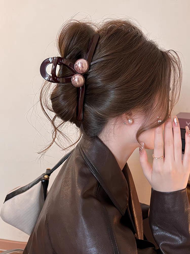 Korean Retro Large Claw Clip for Thick Hair - High-End Updo Hair Claw Clip 2025
