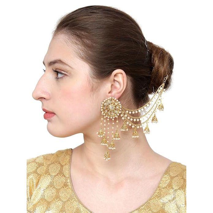 

Мода Последние Стильные Нарядные Позолоченные Бахубали Традиционные Джумка Джумки Цепочка для Ушей Серьга для Женщин и Девочек