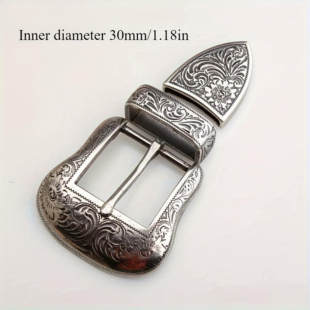 1 Set Metal Belt Buckle for Vintage Embossed Pin Buckles DIY Leather Craft Buckle