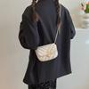 2025 lock new diamond chain casual embroidery thread small gold ball single shoulder crossbody small square women's bag