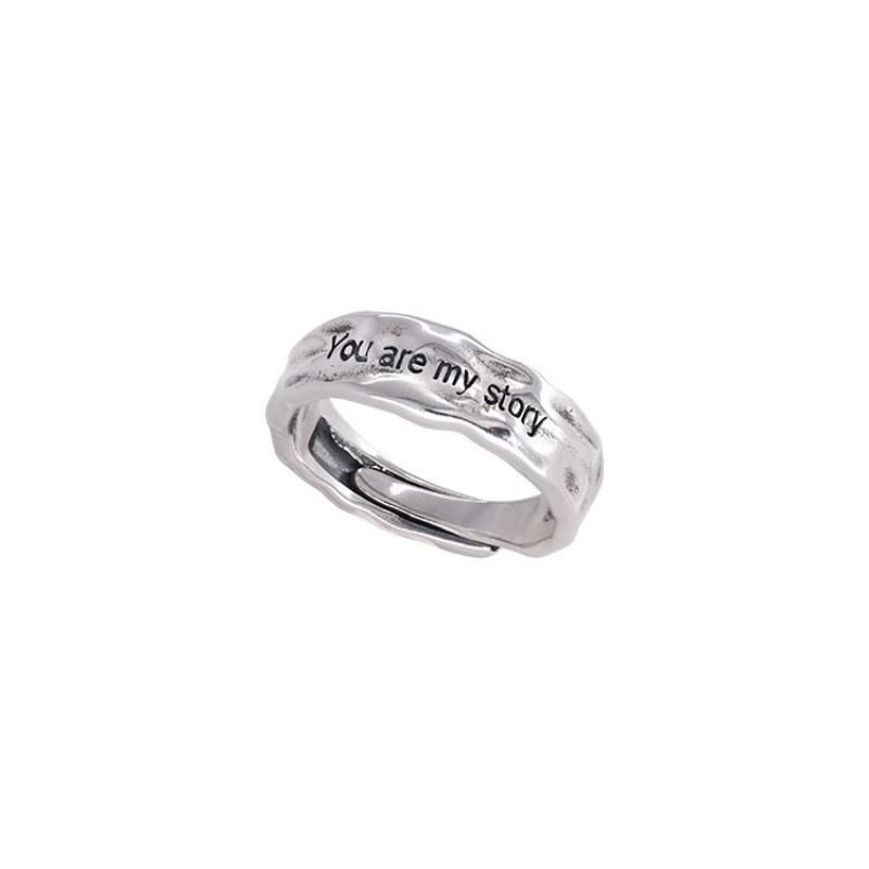 Fashionable Heart Design Copper Ring For Women Elegant Adjustable Statement Piece