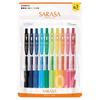 Zebra Sarasa Clip Gel Ballpoint Pen 0.7mm 10-Color Set N JJB15-10C-N