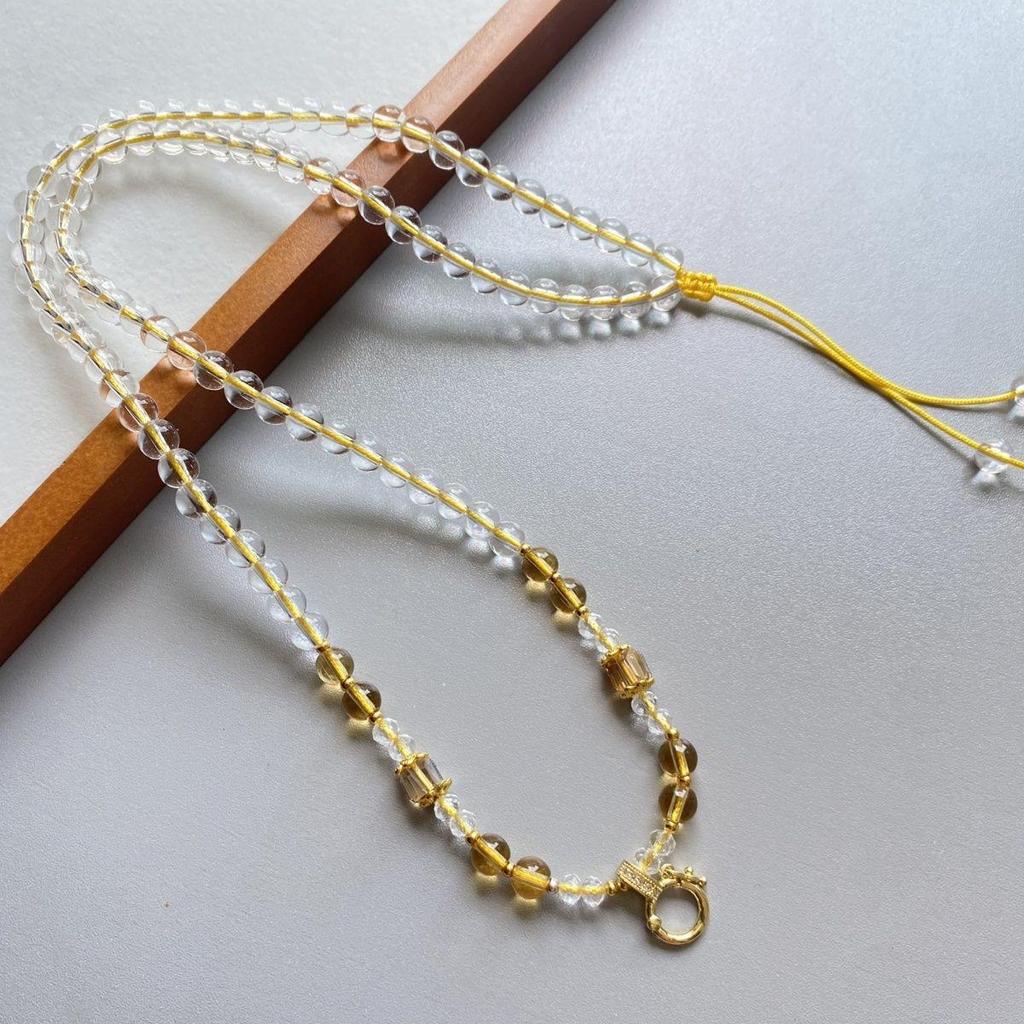 Náhrdelník z korálků s ametystem a devítiocasou liškou se univerzální thangka sponou 6 mm