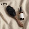 Tangle Remover Brush Air Cushion Hair with Wooden Handle, Gentle Scalp Massage Boar Hairbrush Bristles Brush, Anti-static Detangling Paddle