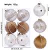 6pcs New Foam Christmas Ball Pendant Wrap Cloth 8cm Xmas Tree Charm Christmas Supplies Merry Christmas