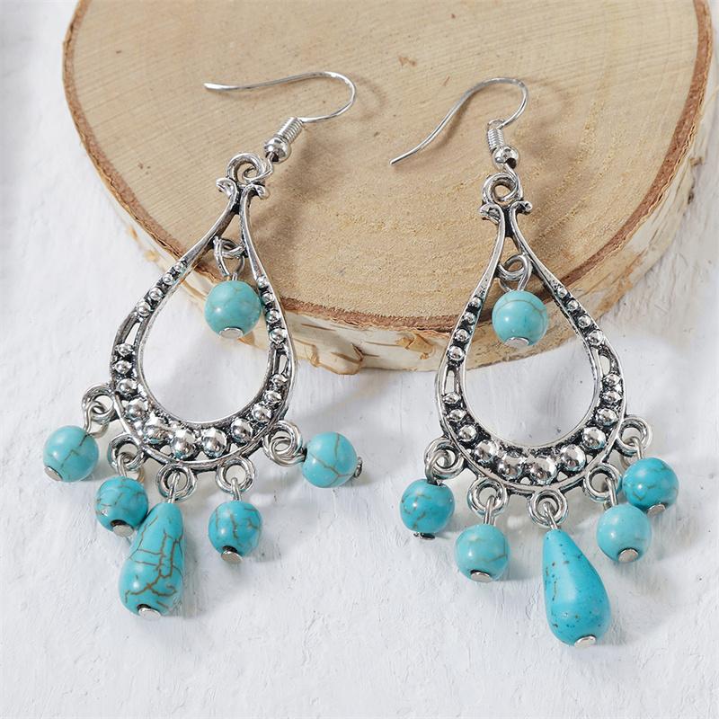 BLINGBAY 2023 Women's Earrings Retro Accessories Fashion Jewelry Accessories Ethnic Turquoise Earrings Bohemian Jewelry Gifts