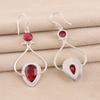 Pink Rubellite Gemstone 925 Stamped Silver Jewelry Handmade Women Earrings 2.07" EE-170-1