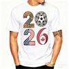 USA Canada Mexico Soccer T-Shirt Cotton Shirt Tribal & Flag Graphic Tee, Ideal Gift for North American Football Enthusiasts
