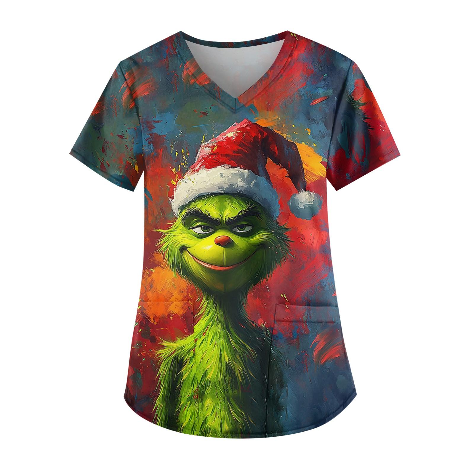 

Женские модные повседневные топы с v-образным вырезом и защитная спецодежда с принтом XL