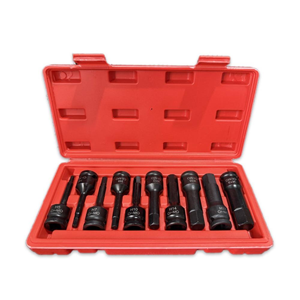 

10PCS Interface 12.7mm Inner Hexagonal Sleeve 1/2 Hexagon Socket Durable Wrench Socket For Repair