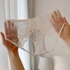 Ladies Summer Pure Temptation Sexy Hollow Leopard Lace Low-waist Triangle Panties