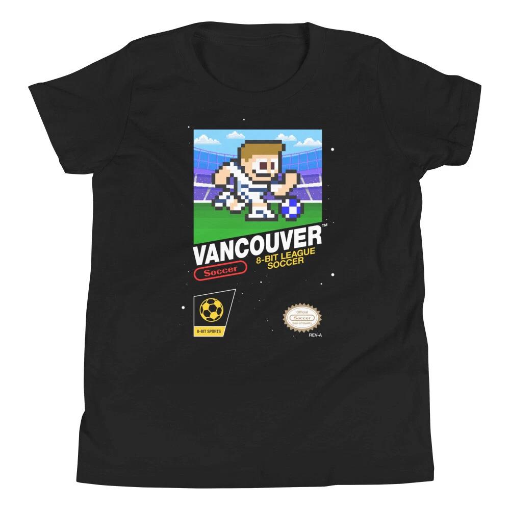 

Vancouver Whitecaps 8-bit Retro Vintage Soccer League Jersey Youth Kids T-Shirt XL