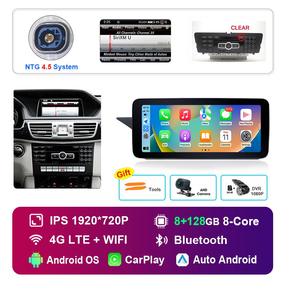 12.3 inch HD Touch Screen for Mercedes Benz E Class W212 2009 - 2015 NTG 4.0 4.5 System Android Car Radio Multimedia Player GPS