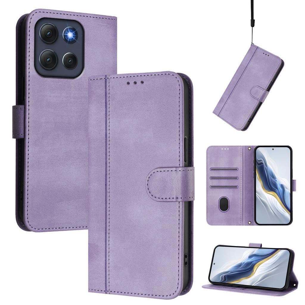 Pro Motorola Moto G86 5G Pouzdra Peněženka Stojánek Retro Textura Kůže Kryt na telefon se šňůrkou