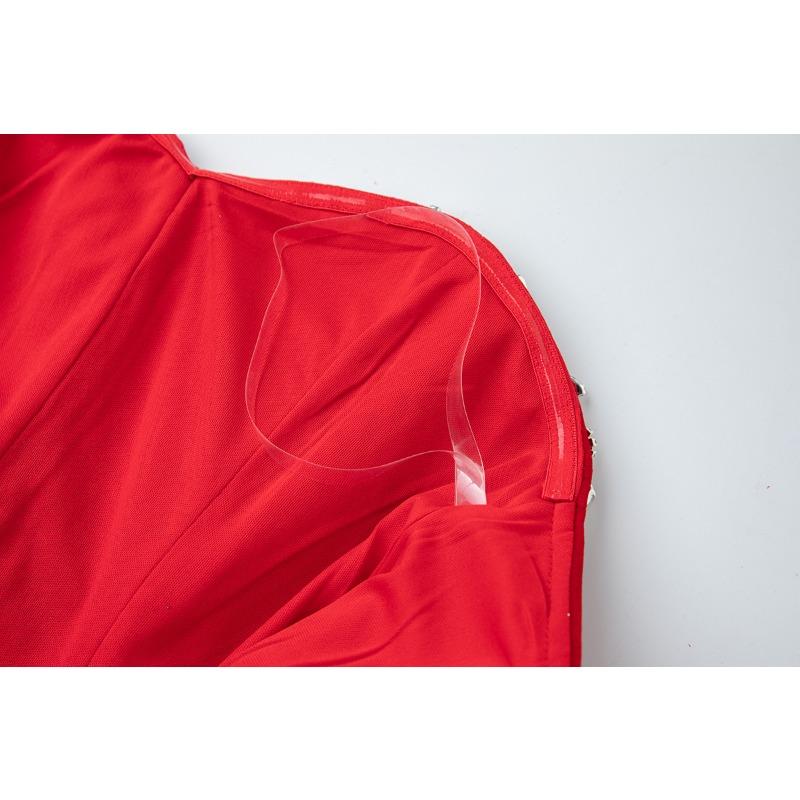 Summer Women Sexy Strapless Open Back Beading Velvet Slim Mini Short Evening Party Ball Gown Dresses