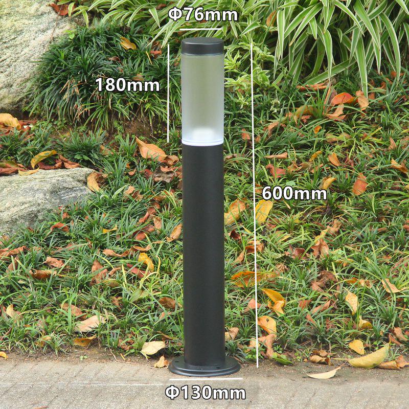 Stainless Steel LED Garden Lights - Waterproof Outdoor Cylindrical Ground Lights for Villas and Courtyards.