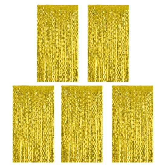 1/5 balení 1 x 2 m třpytivé závěsy na záclony pozadí pozlátkové fólie třásňové závěsy třpytivé kovové střapce vlnité závěsy na fotografování rekvizit