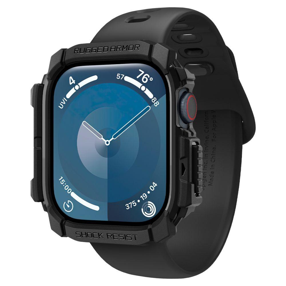 Spigen Rugged Armor Case for Apple Watch 10, Black