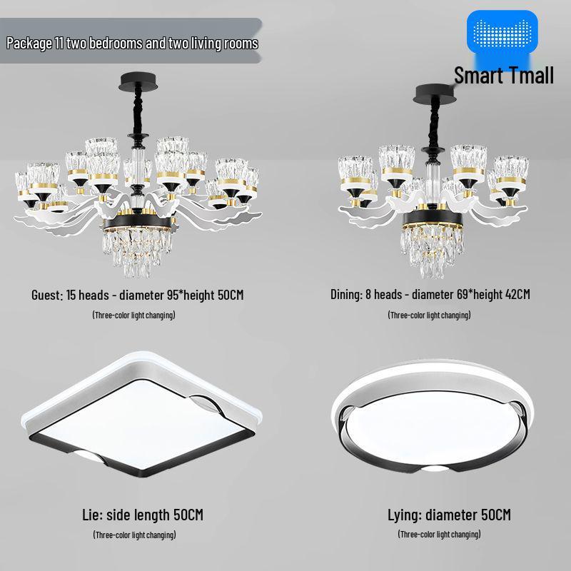 Luxury Modern Crystal Chandelier for Living Room - Elegant Luminous Fixture