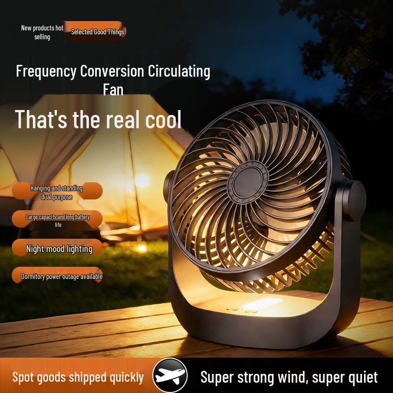 

Compact Desktop Fan for Office, Bedroom, or Dorm - Ideal Small Electric Fan for Students Gray Rechargeable