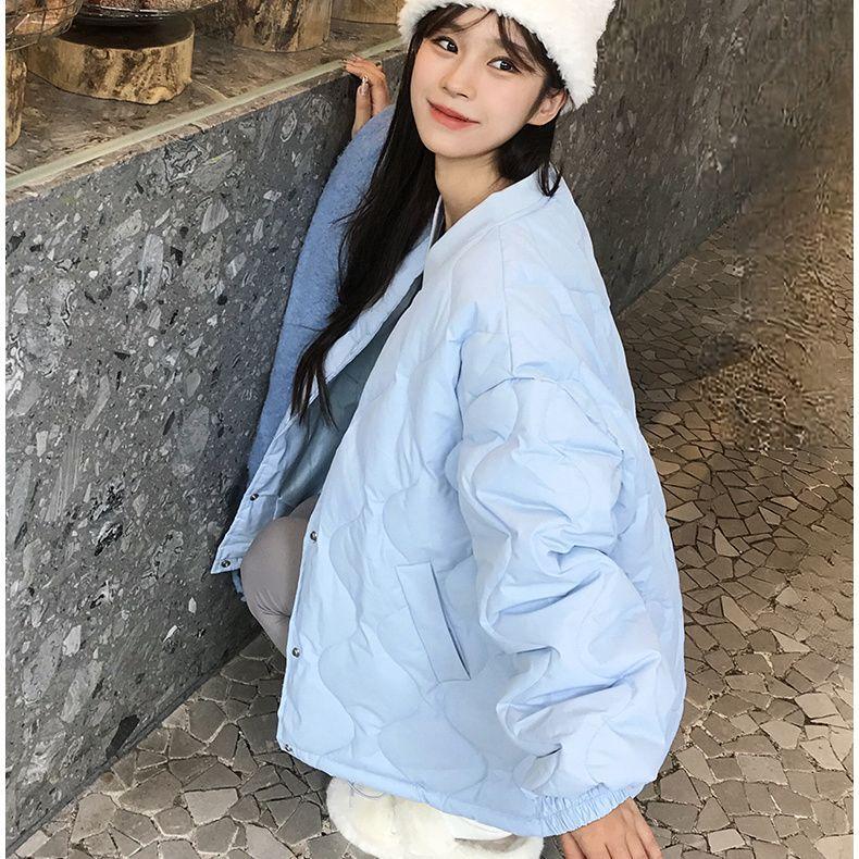 Gepolsterte Kleidung Damen Raute Wintermantel neue verdickte kleine Raute lose warme kurze gepolsterte Kleidung gepolsterte Jacke