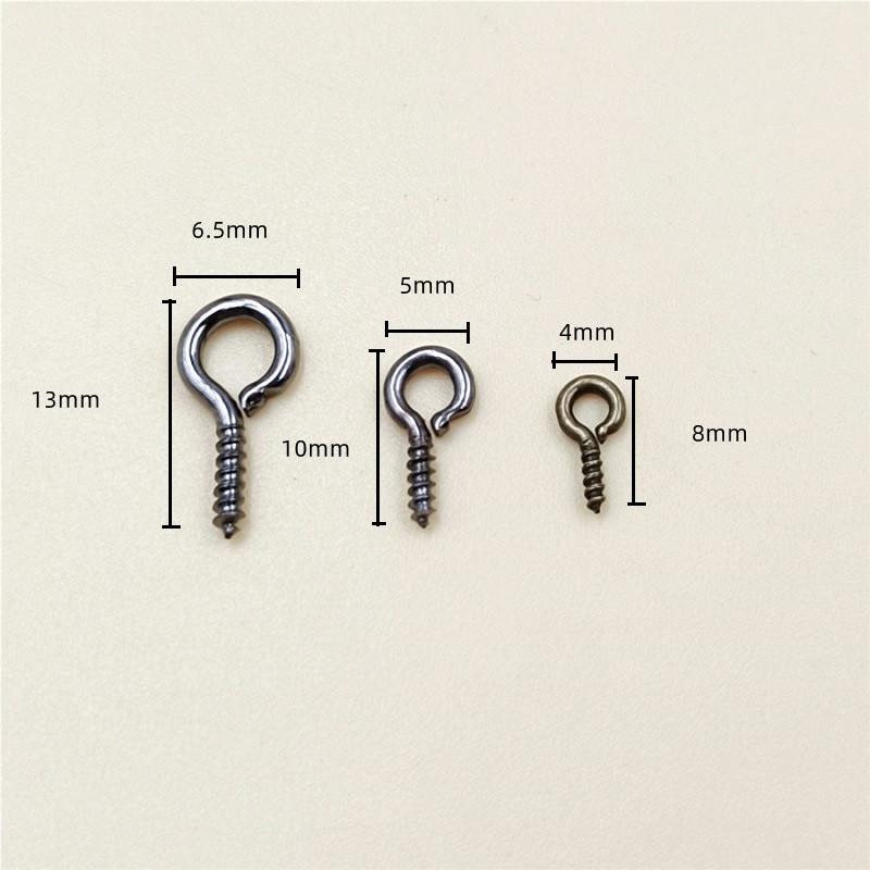 200PCS/Pack Mini Findings for Bracelet Hooks Jewelry Making Clasps Screw High Quality Beads Screw Threaded Delicate DIY Earrings Jewelry Accessories