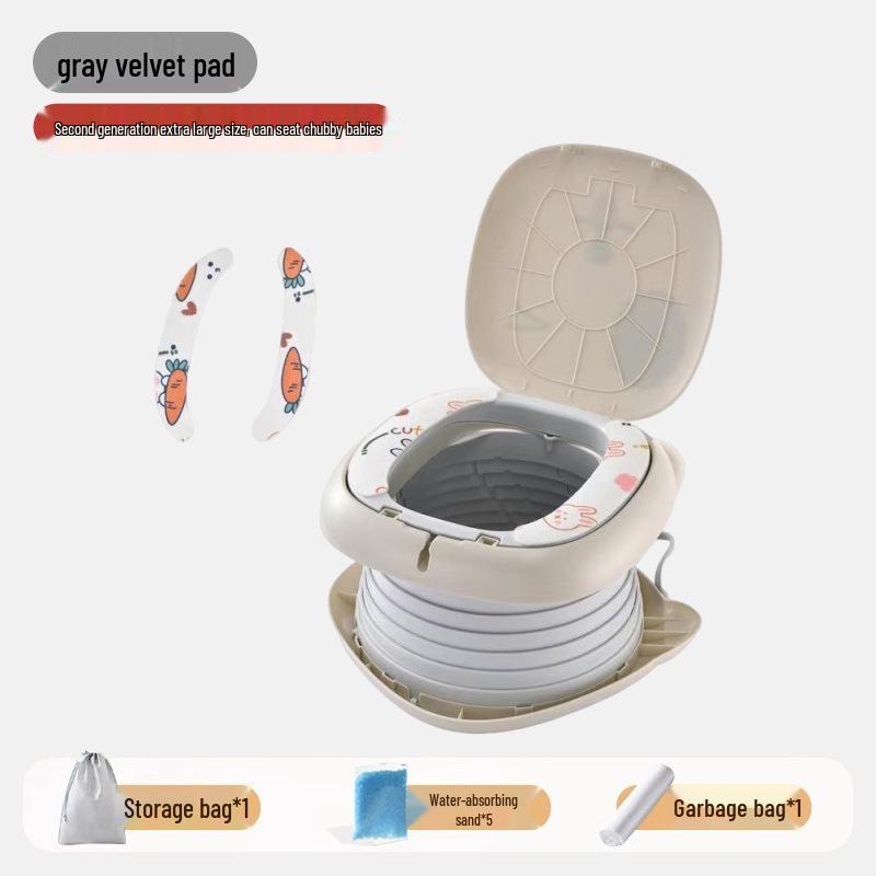 Children's Portable Travel Potty - Foldable and Compact for Outdoor Camping and Emergencies