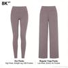Pantaloni Casual a Vita Alta Gamba Dritta Tasche Ampie Pantaloni Yoga Donna Vestibilità Rilassata Pantaloni Sportivi