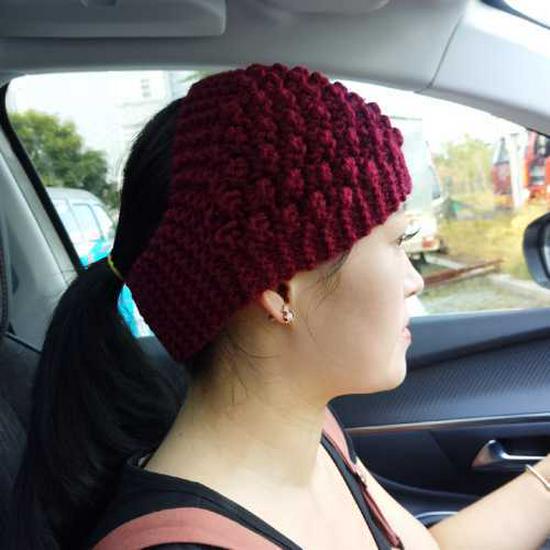 Women's Autumn/Winter Korean Knitted Wide-Brim Headband: Warm Wool Headgear with Flower for Hair & Head Protection