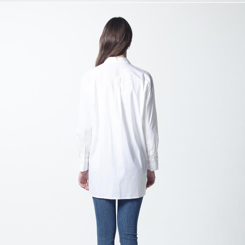 [She S miSS] Clean Side Slit Overfit Long Shirt