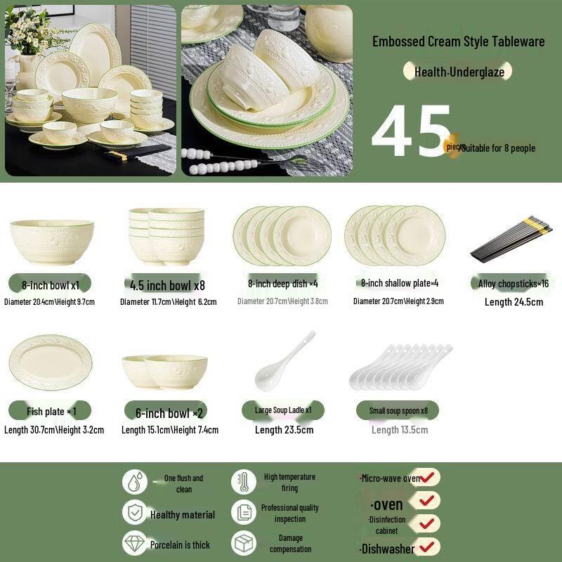 Strawberry Manor Underglaze Ceramic Dinnerware Set