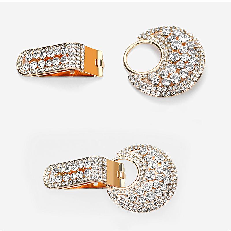 1PC Duckbill Buckle Overcoat Decor Shiny Rhinestone Fashion Metal Button Originality Cardigan Button Clothing Accessory