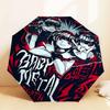 1pc Magical Metal Death Automatic Folding Umbrella 8 Rib Iron Frame,  Suitable for Travel, Daily Use, Birthday, Women & Men Gift c1231031