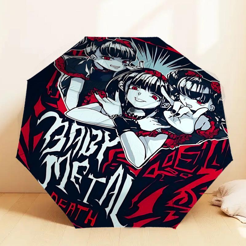1pc Magical Metal Death Automatic Folding Umbrella 8 Rib Iron Frame, Suitable for Travel, Daily Use, Birthday, Women & Men Gift c1231031