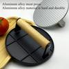 Cast Iron Burger Press Outdoor Non Stick Aluminum Alloy Rotundity Hand Meat Burger Press with Wooden Handle for Home Kitchen BBQ