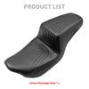 Motorcycle Two-Up Driver Passenger Seat Front Rear Cushion For Harley Touring Street Electra Glide Ultra Road Glide FLHR 2009-23