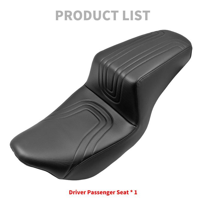 Motorcycle Two-Up Driver Passenger Seat Front Rear Cushion For Harley Touring Street Electra Glide Ultra Road Glide FLHR 2009-23