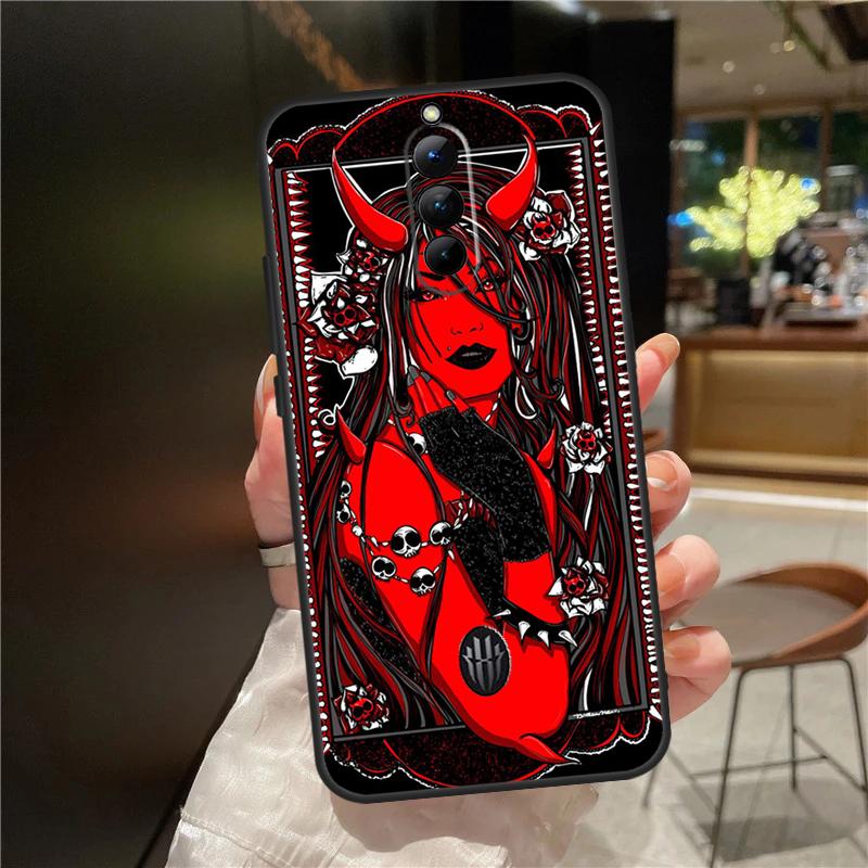 Devil Woman Case For ZTE Nubia Red Magic 11 10 9 8 8S 9S 10S Pro Plus 6 7 6S 7S For RedMagic 10 Air Cover